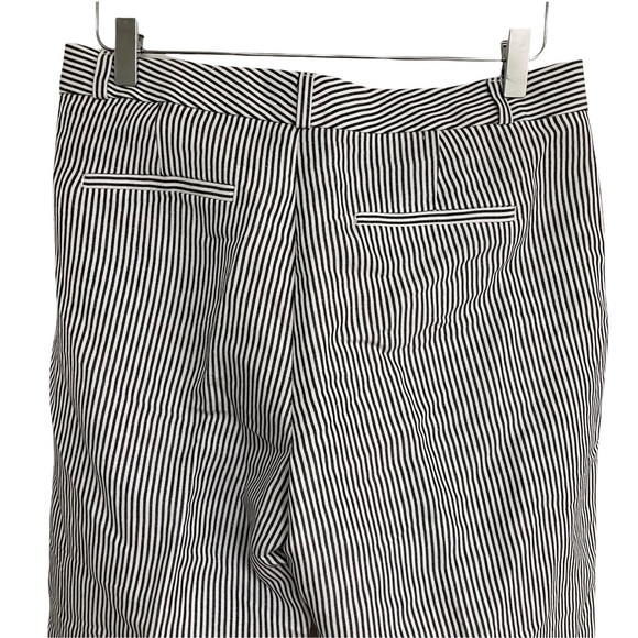 NWOT BANANA REPUBLIC Logan Pants Stripe Linen Blend Color Gray/White Work Size 8 - Picture 9 of 10